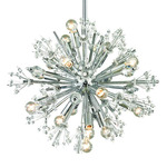 Starburst Crystal Chandelier - Polished Chrome / Crystal