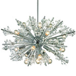 Starburst Crystal Chandelier - Polished Chrome / Crystal