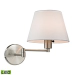 Avenal Wall Sconce - Brushed Nickel / White