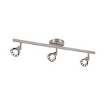 Contemporary Adjustable Ceiling Track Light - Brushed Nickel / Opal