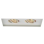 Low Voltage 2-Light Multiple Spot Flanged Trim - White