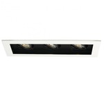 3-Light Multiple Spot Flanged Trim - Overstock - White / Black