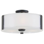 Zurich Flush Mount Ceiling Light - Graphite / Opal / Clear