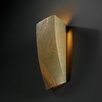Harvest Yellow Slate Ceramic Wall Sconce - Textured Faux Harvest Yellow Slate