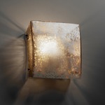 Mercury Glass Square Wall Sconce - Discontinued Model - Dark Bronze / Mercury