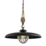 Murphy Shade Pendant - Vintage Iron / Seeded Glass