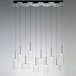 Spillray Linear Downlight Suspension - Polished Chrome / Crystal