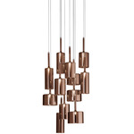Spillray Multi Light Pendant - Polished Chrome / Metallic Bronze