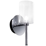 Spillray Wall Sconce - Polished Chrome / Crystal