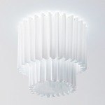 Skirt Two Tier Ceiling Light - White / White