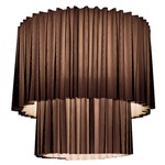 Skirt Double Ceiling Light Fixture - White / Brown