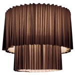 Skirt Double Ceiling Light Fixture - White / Brown