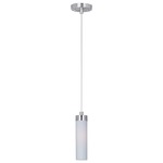 Cilandro 1 Light Pendant - Satin Nickel / Matte White