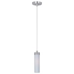 Cilandro 1 Light Pendant - Satin Nickel / Matte White