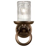 Liaison Glass Candle Wall Sconce - Antique Hand Rubbed Bronze