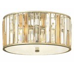 Gemma Ceiling Light Fixture - Silver Leaf / Crystal