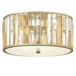 Gemma Ceiling Light Fixture - Silver Leaf / Crystal