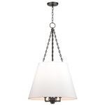 Burdett Pendant - Old Bronze / White