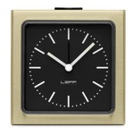 Index Block Alarm Clock - Brass/ Black
