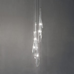 Calle Multi Pendant - Nickel / Crystal