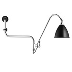 Bestlite BL10 Swing Arm Wall Sconce - Black / Chrome