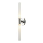 Long Double Cylinder Bath Vanity Light - Chrome