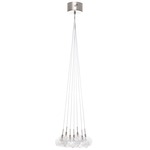 Starburst Multi Light Cluster Pendant - Satin Nickel / Clear Starburst