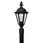 Manor House 120V Outdoor Pier / Post Mount - Black / Clear