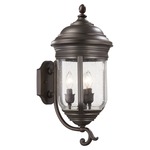 Amherst Outdoor Wall Light - Roman Bronze / Clear Seeded