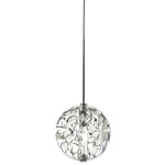 FJ 12V Bubble Ball LED Pendant - Satin Nickel / Clear