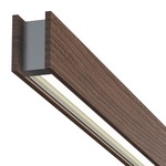 Glide Wood Up/Down Center Feed Linear Suspension - Wood Walnut / No Louver