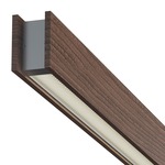 Glide Wood Up/Down Center Feed Linear Suspension - Wood Walnut / White Louver