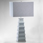 Emily Table Lamp - White / White
