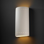 Outdoor Perforated Cylinder Wall Sconce - Bisque