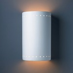 Outdoor Perforated Cylinder Wall Sconce - Bisque