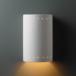 Perforated Cylinder Downlight Wall Sconce - Bisque