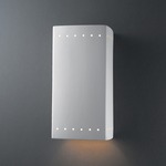 Outdoor Perforated Rectangle Downlight Wall Sconce - Bisque