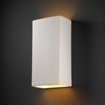 Outdoor Perforated Rectangle Wall Sconce - Bisque
