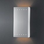 Outdoor Perforated Rectangle Wall Sconce - Bisque