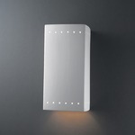 Perforated Rectangle Downlight Wall Sconce - Bisque