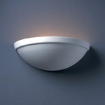 Ambiance Quarter Sphere Rimmed Wall Sconce - Bisque