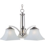Aurora Downlight Chandelier - Satin Nickel / Frosted
