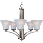 Aurora Chandelier - Satin Nickel / Frosted