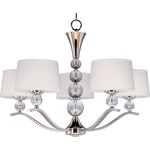 Rondo Chandelier - Polished Nickel / White