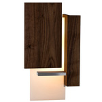 Vesper Wall Sconce - Brushed Aluminum / Dark Stained Walnut
