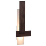 Sedo Wall Sconce - Brushed Aluminum / Dark Stained Walnut