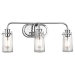 Braelyn Bathroom Vanity Light - Chrome / Clear Seeded