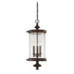 Palmer Outdoor Pendant - Walnut Patina / Clear Seeded