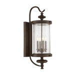 Palmer 1224 Outdoor Wall Sconce - Walnut Patina / Clear Seeded