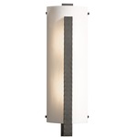 Forged Vertical Bar Wall Sconce - Natural Iron / White Art